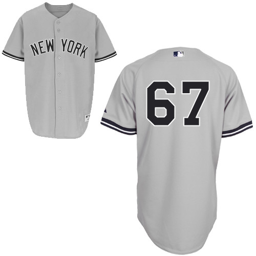 Vidal Nuno #67 MLB Jersey-New York Yankees Men's Authentic Road Gray Baseball Jersey - Click Image to Close